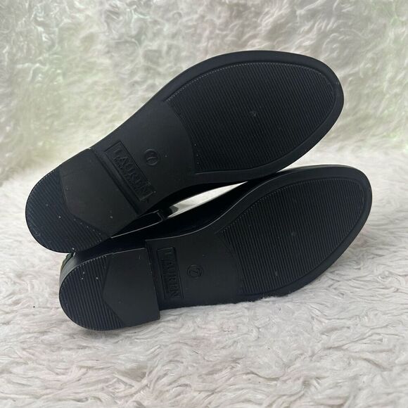 Lauren Ralph Lauren Black Shiny Waterproof Rubber‎ Ankle Rain Boots size 7B - Picture 6 of 8